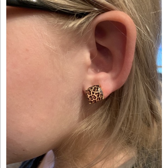 Can't Tame Me {LEOPARD} Stud Earrings - Picture 2 of 2